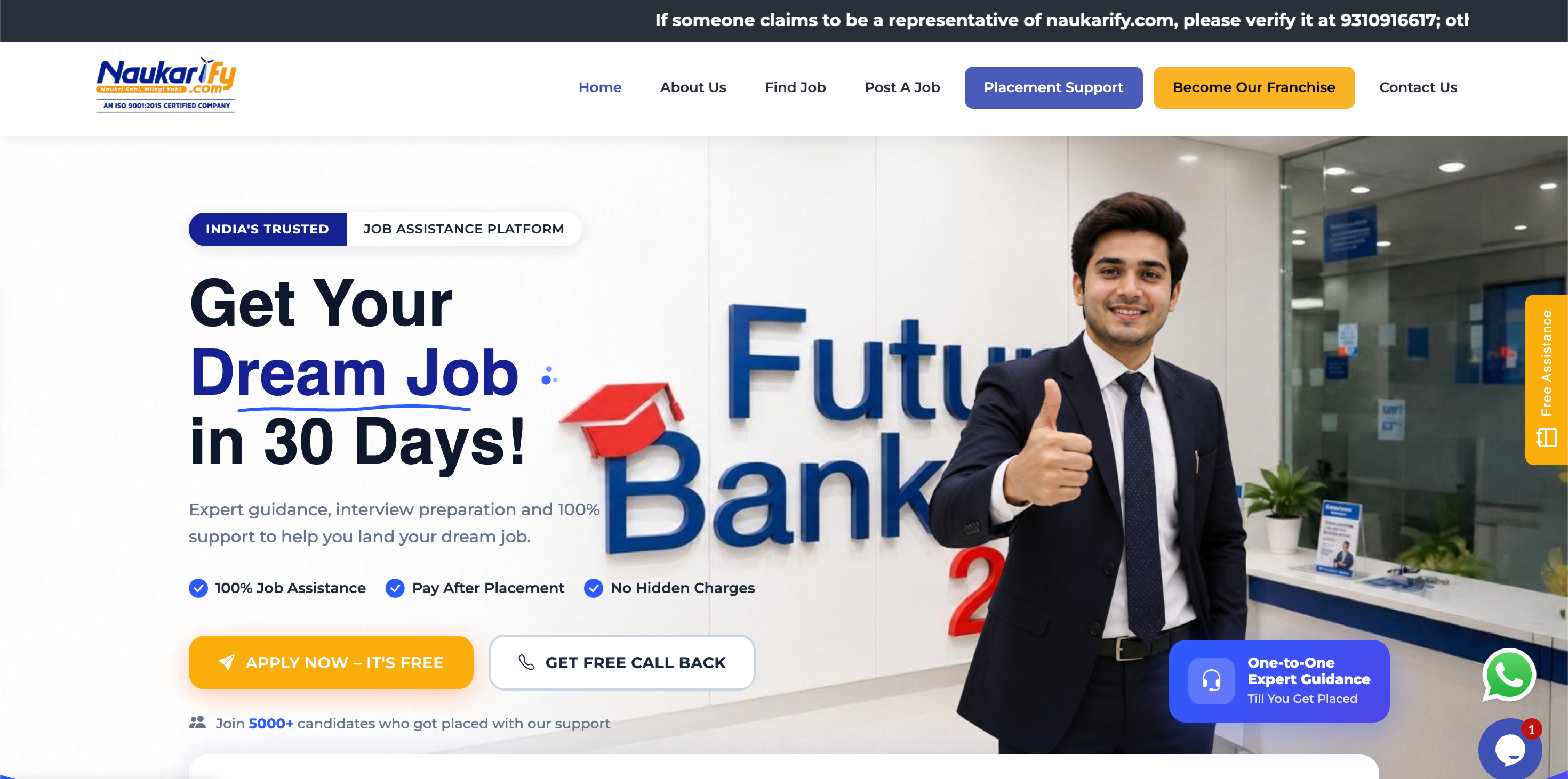 Naukarify website screenshot